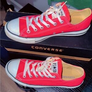 Converse Red Low-Top Sneakers